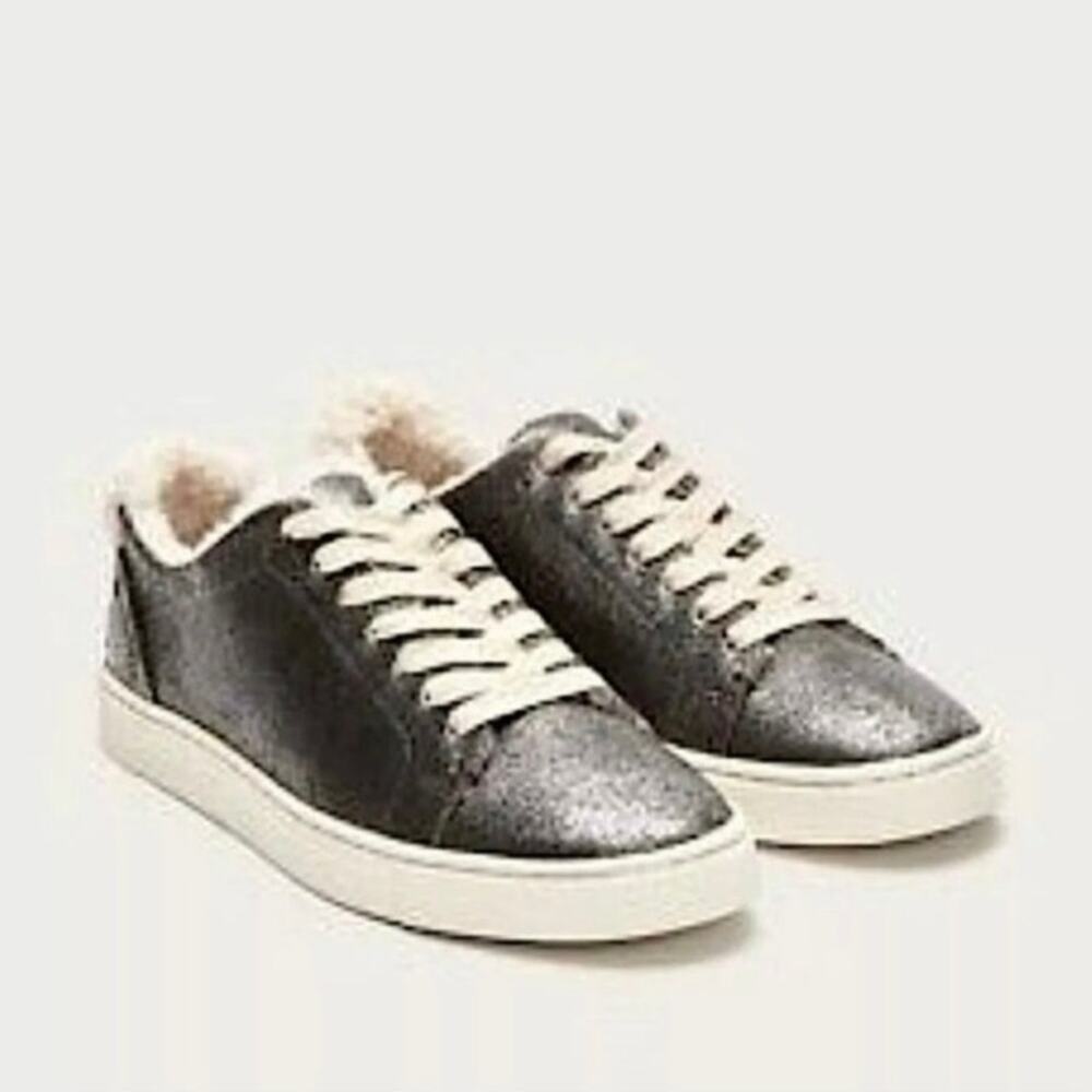 Frye Metallic Ivy Low Lace Shearling Sneaker size 7.5